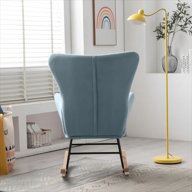 Meno 26''Wide Modern Stylish Upholstered Arms Nursery Rocking Accent Chair