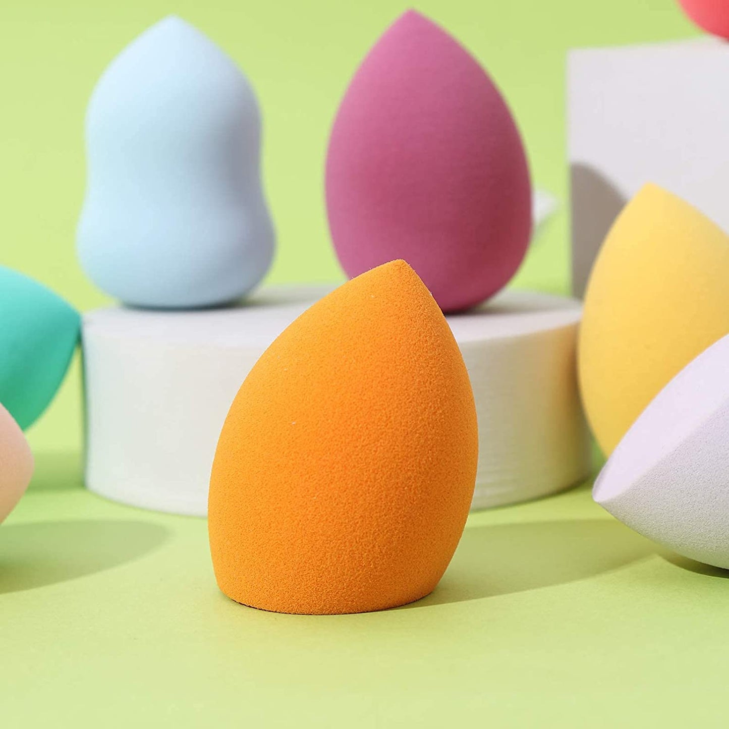 8 PCS Makeup Sponge Set Makeup Sponges Blender Latex-Free Vegan Beauty Sponge Professional Beauty Sponge Blender Makeup Egg Foundation Blending Cosmetic Makeup Puff for Powder Cream