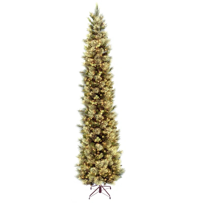 Carolina Pine Slim Tree with Clear Lights