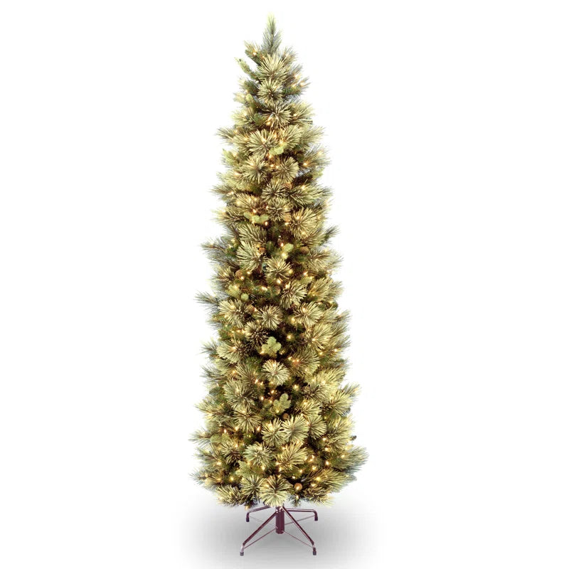 Carolina Pine Slim Tree with Clear Lights