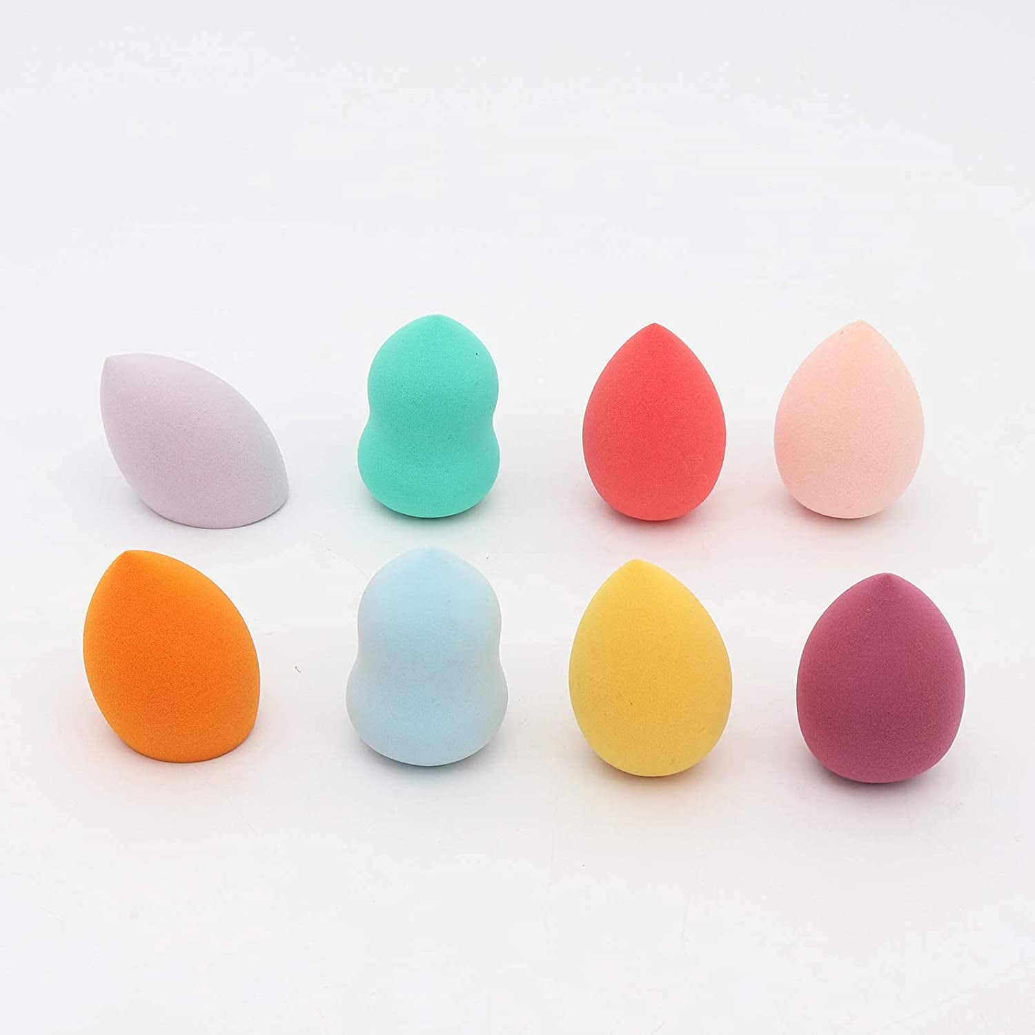 8 PCS Makeup Sponge Set Makeup Sponges Blender Latex-Free Vegan Beauty Sponge Professional Beauty Sponge Blender Makeup Egg Foundation Blending Cosmetic Makeup Puff for Powder Cream