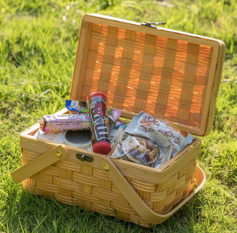 Wood Picnic Basket