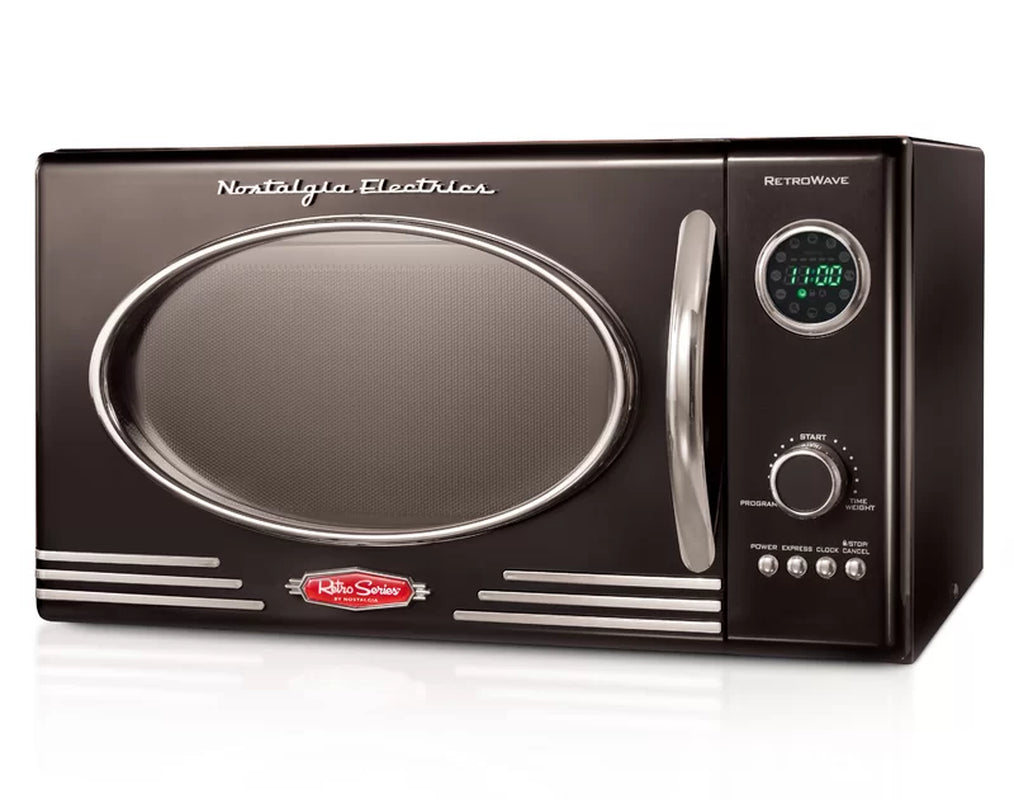 Retro 19" 0.9 Cu Ft. 800-Watt Countertop Microwave Oven