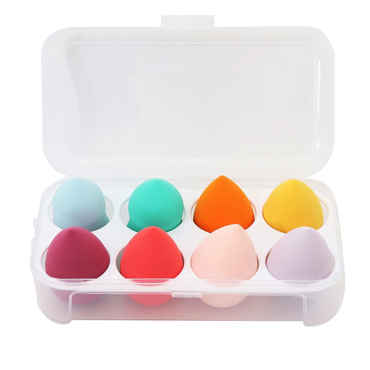 8 PCS Makeup Sponge Set Makeup Sponges Blender Latex-Free Vegan Beauty Sponge Professional Beauty Sponge Blender Makeup Egg Foundation Blending Cosmetic Makeup Puff for Powder Cream