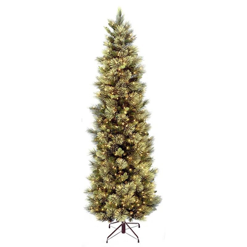 Carolina Pine Slim Tree with Clear Lights