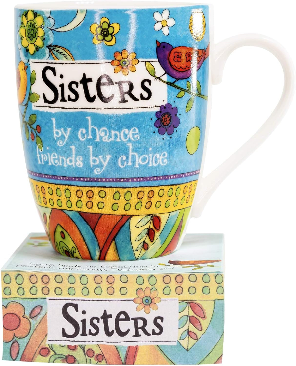 23777 Ceramic Mug and Memo Pad Sister, Multicolor, 12 Ounce