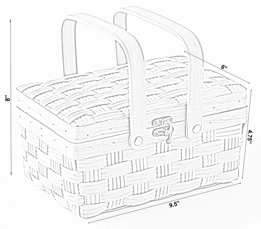 Wood Picnic Basket