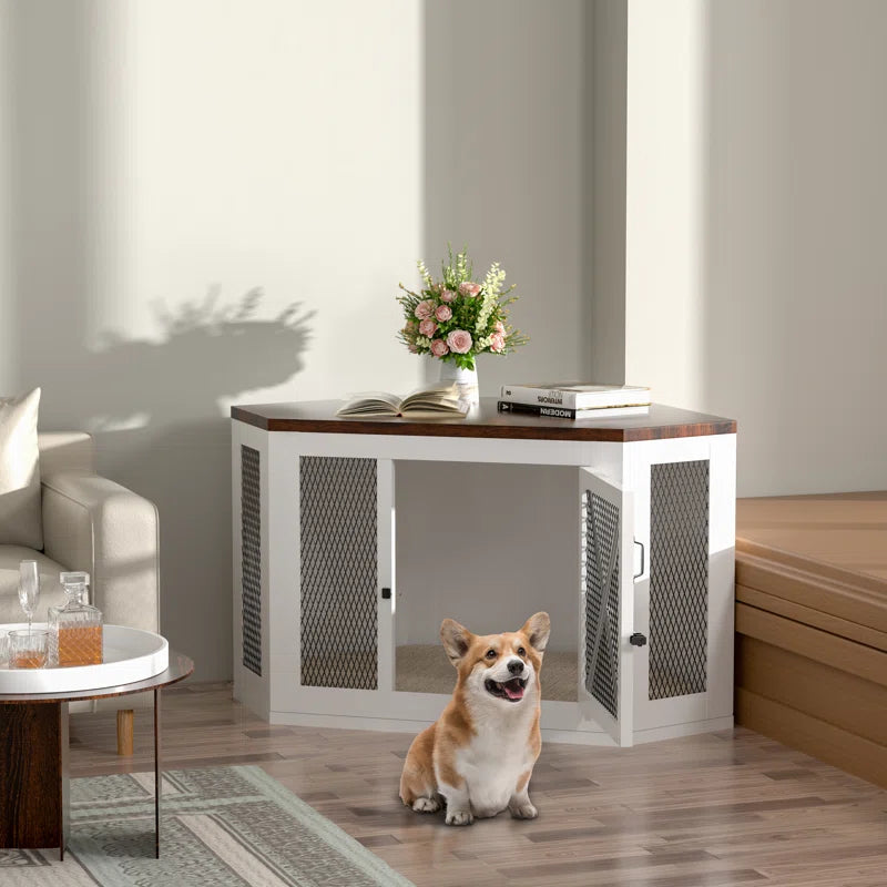 Folkeste Wood Corner Pet Crate