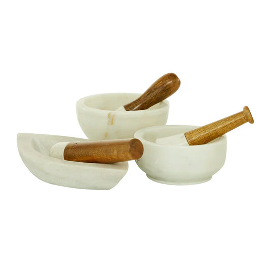 Marble Mortar and Pestle Set