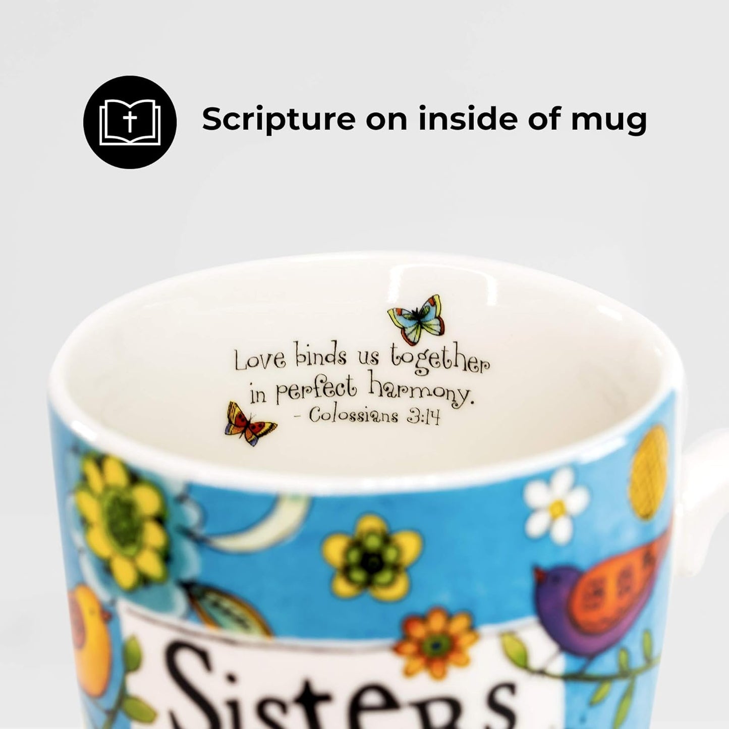 23777 Ceramic Mug and Memo Pad Sister, Multicolor, 12 Ounce